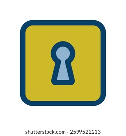Vector icon illustration of an image of a keyhole