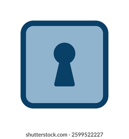 Vector icon illustration of an image of a keyhole