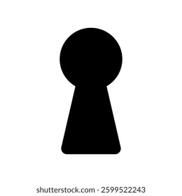Vector icon illustration of an image of a keyhole