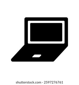 Vector icon illustration of an image of a laptop computer