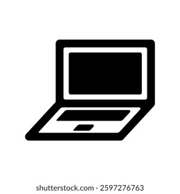 Vector icon illustration of an image of a laptop computer