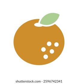 Vector icon illustration of an image of orange