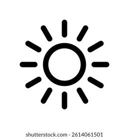 Vector icon illustration of the image of the sun