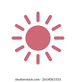 Vector icon illustration of the image of the sun