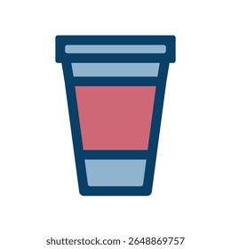 Vector icon illustration of an image of a takeaway container for hot drinks.