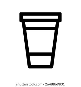 Vector icon illustration of an image of a takeaway container for hot drinks.
