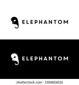 Vector icon illustration inspiration with eps10. Simple and bold silhouette mask or masque style logos.
