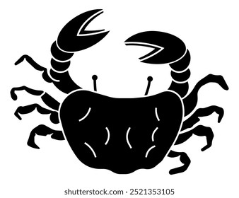 Vector icon illustration of a Japanese family crest with a crab motif.