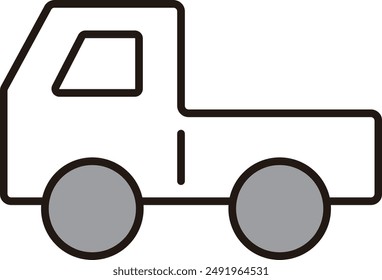 Eine Vektorgrafik-Ikone-Illustration eines Kei-Trucks