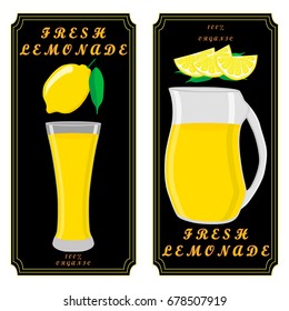 Vector icon illustration logo yellow jug, liquid lemonade, lemon background. Jug pattern consisting of glass pitcher filled waters lemonades, natural product. Lemonade, drink fresh raw liquid of jugs.