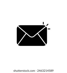 Vector icon illustration of a mail notification, symbolizing incoming messages and alerts