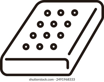 Ilustración de un colchón con un Vector