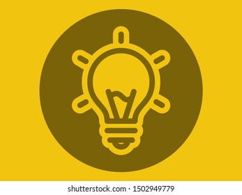 Vector icon. Illustration on a theme Bulb. Line, outline, stroke, pictogram