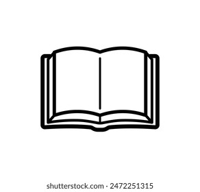 Vector icon illustration of an open book
