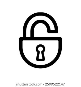 Vector icon illustration of a padlock image.