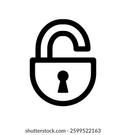 Vector icon illustration of a padlock image.