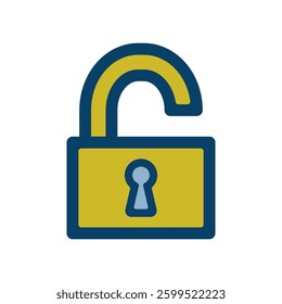 Vector icon illustration of a padlock image.