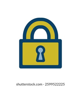 Vector icon illustration of a padlock image.