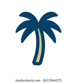 Vector icon illustration of a palm tree.