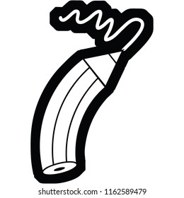 vector icon illustration of a pencil drawing a line