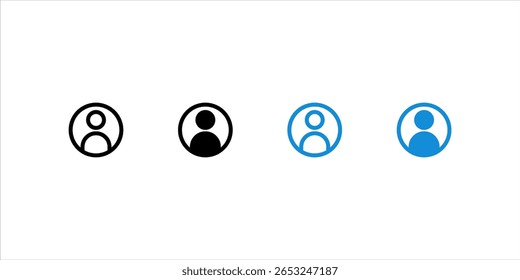Ícone de vetor Ilustração de perfil, pessoa, convidado, preto, contorno