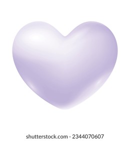 Vector icon illustration purple heart isolated on white background