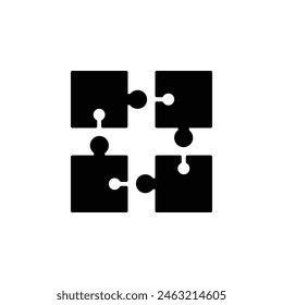 Vector icon illustration of a puzzle, representing integration and problem solving abilities