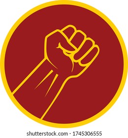 vector icon illustration of the red moon spirit