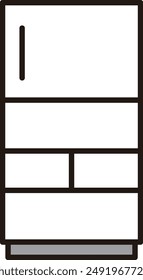 A vector icon illustration of a refrigerato