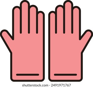 Ilustración de un Vector de guantes de goma