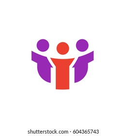 Vector icon or illustration showing friends company in material design style