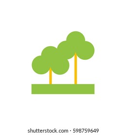 Vector icon or illustration showing park and outdoors in material desighn style