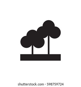 Vector icon or illustration showing park and outdoors in one color