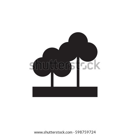 Vector icon or illustration showing park and outdoors in one color