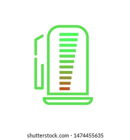 Vector icon illustration showing two types of fuel gauges, one digital and one analog