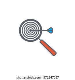 Vector icon or illustration showing web site seo ranking in outline style