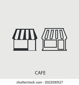 Café vector icon illustration sign for web and design
