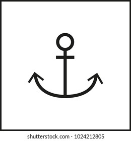 vector icon illustration silhouette anchor