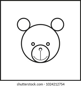 vector icon illustration silhouette bear toy