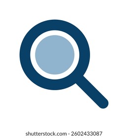 Vector icon illustration of a simple magnifying glass.