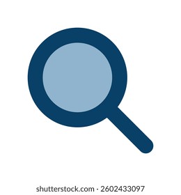 Vector icon illustration of a simple magnifying glass.