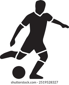 Ícone de vetor ilustração de um jogador de futebol