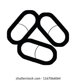 vector icon illustration of some medical pills