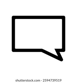 Vector icon illustration of a speech balloon with no writing.