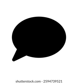 Vector icon illustration of a speech balloon with no writing.
