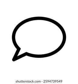Vector icon illustration of a speech balloon with no writing.