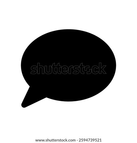 Vector icon illustration of a speech balloon with no writing.