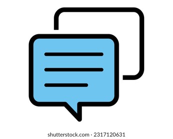 Vector icon illustration of speech bubble