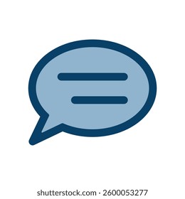 Vector icon illustration of a speech bubble. Icon with an image of a speaking remark.