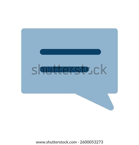 Vector icon illustration of a speech bubble. Icon with an image of a speaking remark.